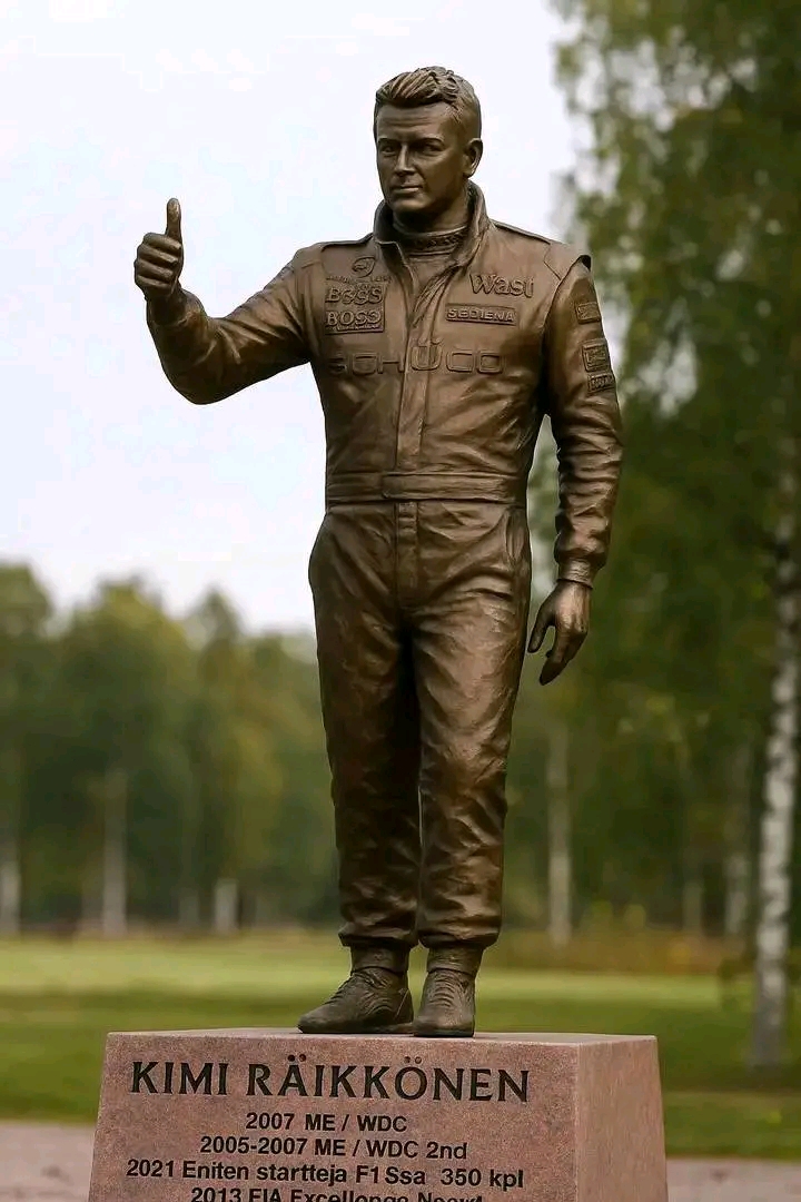 Breaking News!!! Giant Living Bronze Statue of Kimi Räikkönen Unveiled in Espoo, Finland: “The Iceman Immortalized” – Long Live The Iceman…