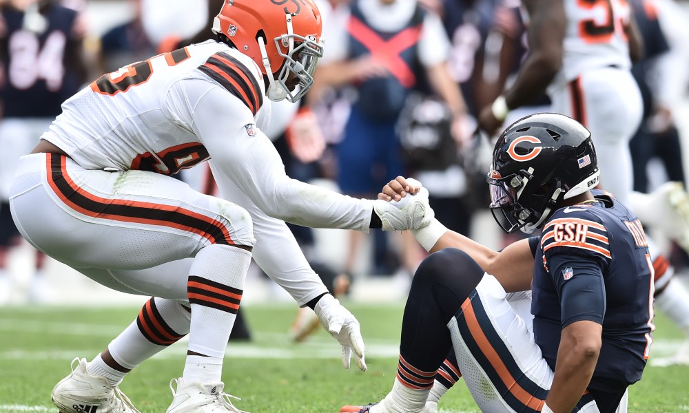 Justin Fields and the Bears, according to Browns DE Myles Garrett, have “evolved.”