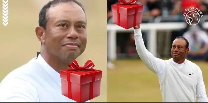 Tiger shed tears when he received this gift from a fan