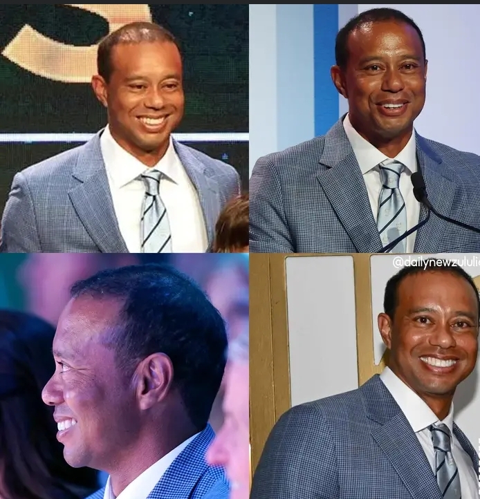 Tiger showed up on the red carpet wearing a rumpled blue jacket and a forced smile, but what happened?