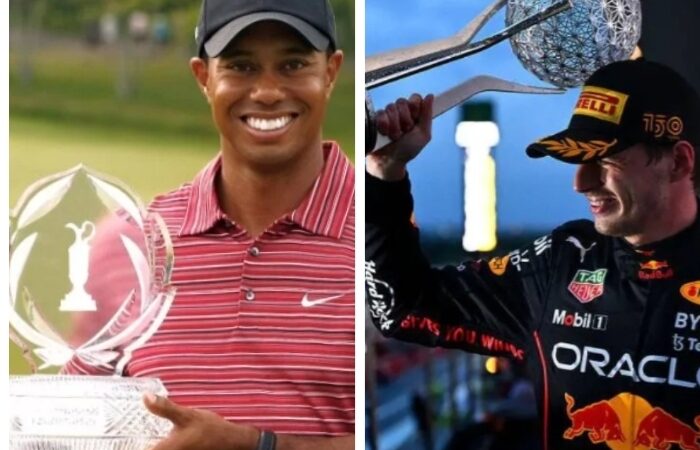 Peter Windsor’s comparison of Tiger Woods to Max Verstappen leads to a surprising reaction from the golfer.