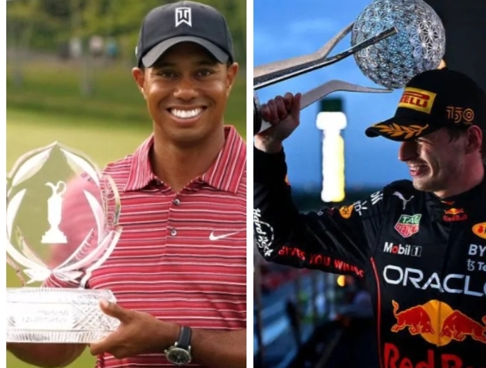 Peter Windsor’s comparison of Tiger Woods to Max Verstappen leads to a surprising reaction from the golfer.