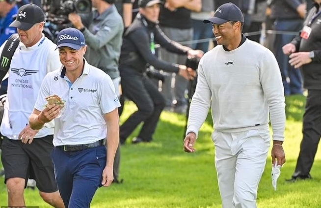 Exclusive; Tiger Woods ‘flies into Augusta on his private jet to play secret pre-Masters practice round with club chairman Fred Ridley and Justin Thomas’