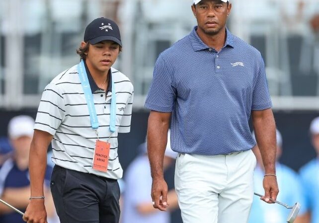 Woods has spent more time on the course with his son CharlieCredit: Getty