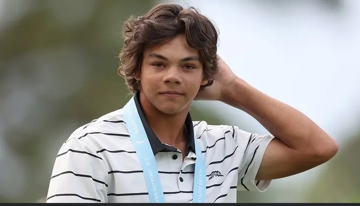 Charlie Woods has chance to do what his father, Tiger Woods, did after reaching US Junior Amateur