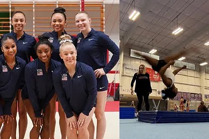 Simone Biles shows impressive sneak peek of gymnastics team’s final training session ahead of Paris