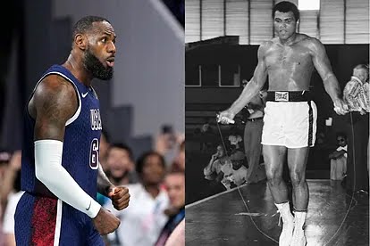 LeBron James hailed as a modern-day Muhammad Ali after carrying the Olympic American flag