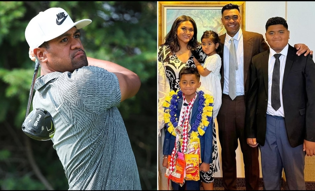 Golf star Tony Finau confronted by protesters demanding $42m PGA Tour player ‘pay his debts’