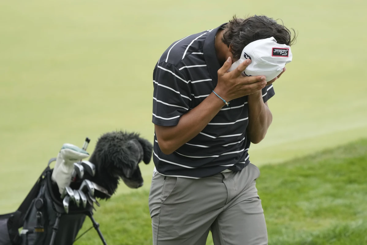 Tiger Woods watches 15-year-old son Charlie shoot a 12-over 82 in US Junior Amateur at Oakland Hills