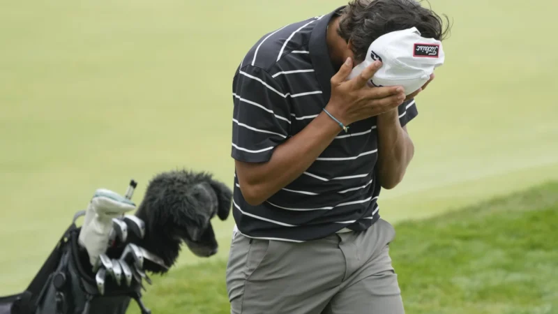 Tiger Woods watches 15-year-old son Charlie shoot a 12-over 82 in US Junior Amateur at Oakland Hills