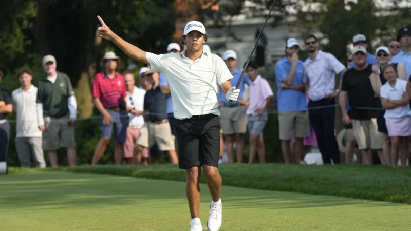 Tiger Woods’ son, Charlie, misses cut at US Junior Amateur after shooting 82-80 at Oakland Hills