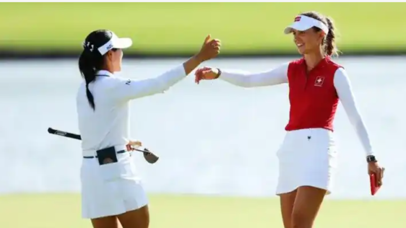 Lydia Ko of New Zealand and Morgana Metro of Switzerland are tied at 9 under par heading into the final day of the women’s golf tournament after an action-packed third day at Le Golf National.