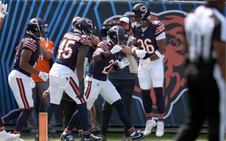 Simone Biles ‘almost had a heart attack’ after husband Jonathan Owens scored first Bears TD of the season