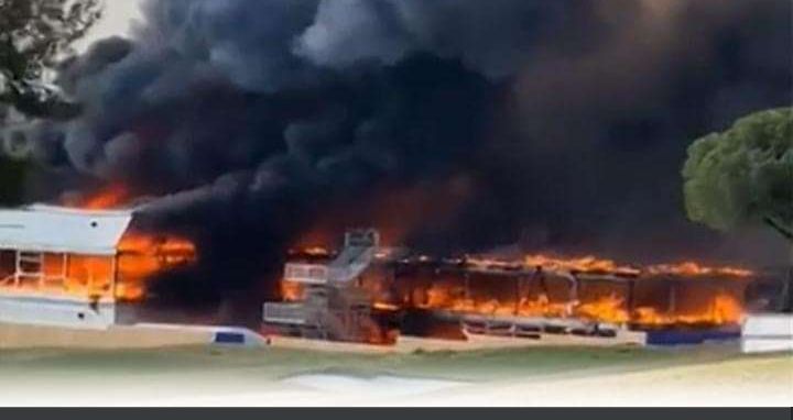 BREAKING NEWS: Golf stadium partially destroyed and two top players killed in massive fire that exploded today.