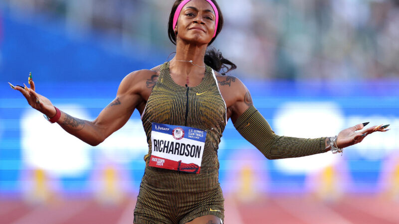 Richardson defeats Alfred at 100 meters when the Olympic player is shining.